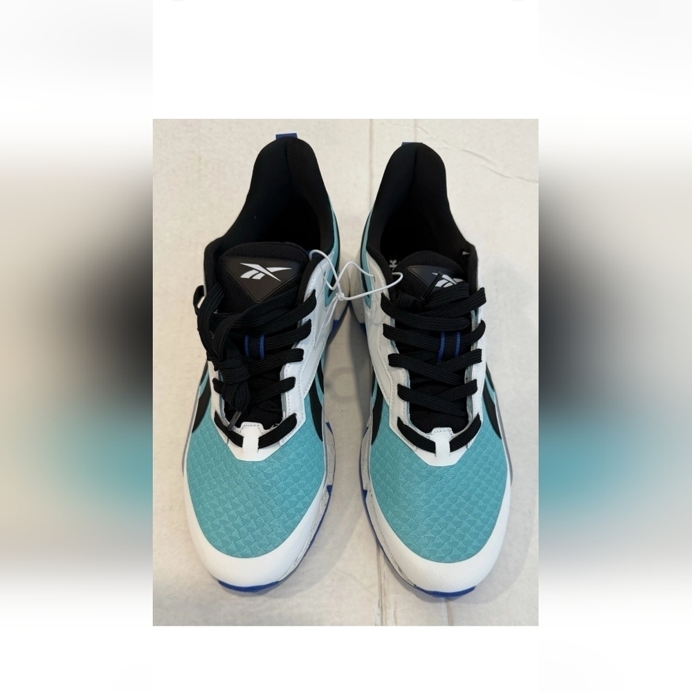 Reebok Men Float Zig 1 Running Shoes Color White Black Cyber Mint Size 9.5 NEW! - Picture 2 of 4